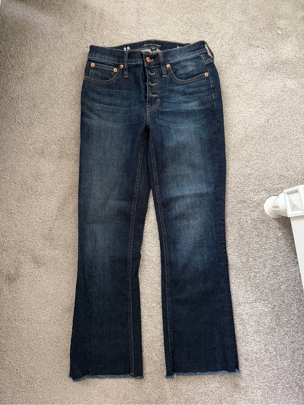 J. Crew Dark Blue Button-Fly Flare Jeans